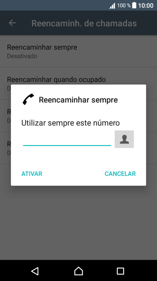 Introduza 123 e prima ATIVAR.