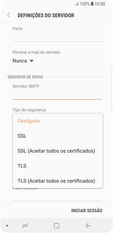 Prima TLS para ativar a função.