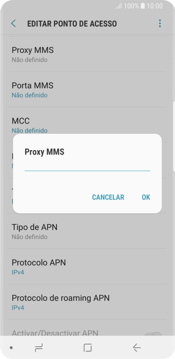 Introduza iproxy.vodafone.pt e prima OK.