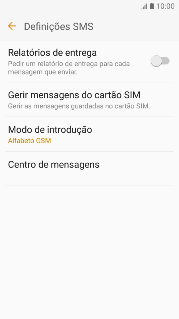 Prima Centro de mensagens.