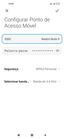Prima Palavra-passe e introduza a password pretendida.