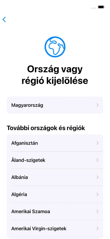 Válaszd ki a kívánt országot vagy régiót.