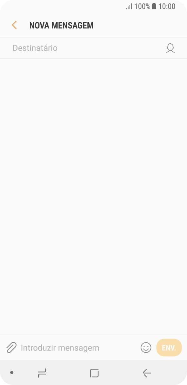 Prima a caixa de pesquisa e introduza as primeiras letras do nome do destinatário.