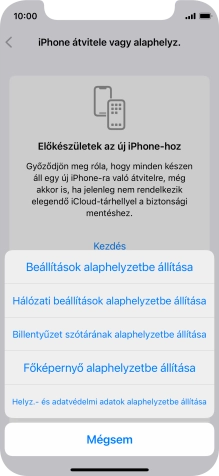 Válaszd a Beállítások alaphelyzetbe állítása lehetőséget.