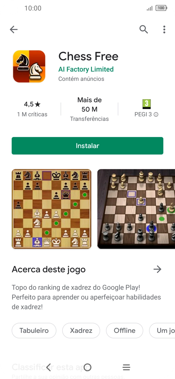 Prima Instalar e siga as indicações no ecrã para instalar a app.