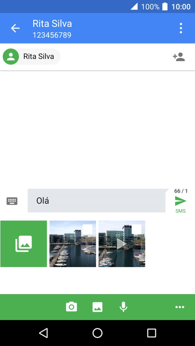 Prima o ícone de galeria.