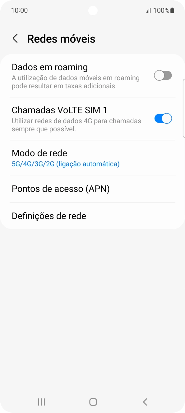 Prima Definições de rede.