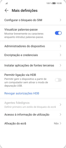 Prima Configurar o bloqueio do SIM.