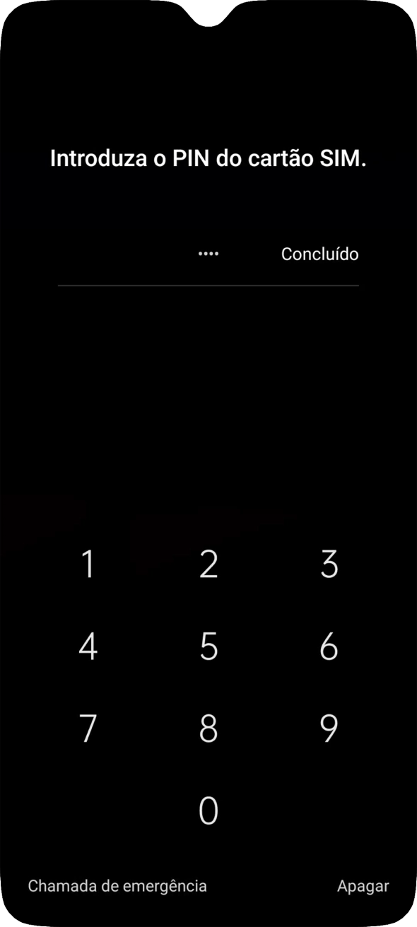 Se solicitado, deve introduzir o código PIN e premir Concluído.