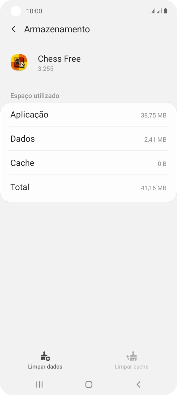 Prima a tecla de início para terminar e voltar ao ecrã inicial.