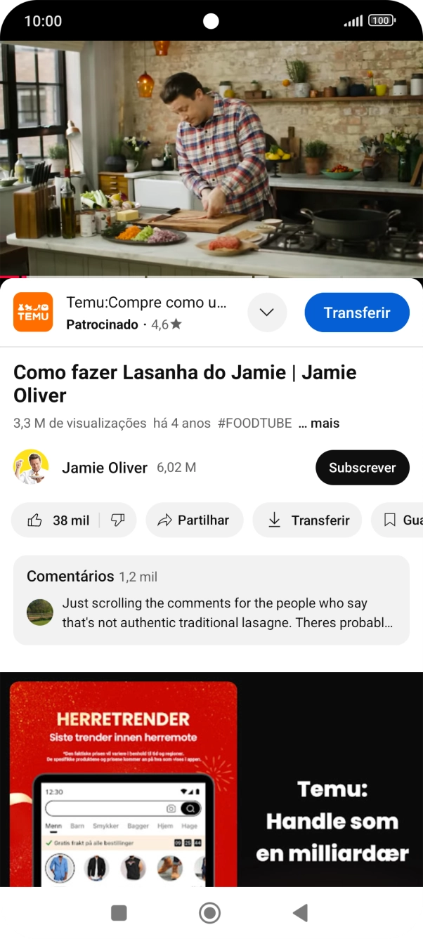 Prima a tecla de início durante uns instantes, para ativar a Gemini.