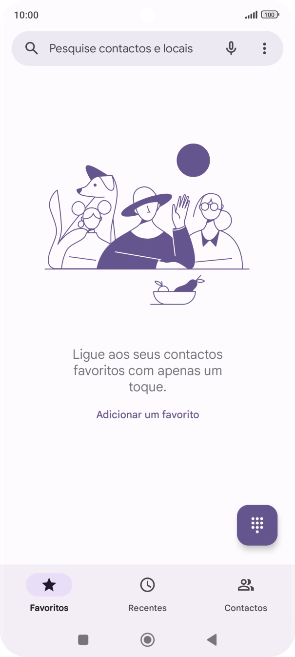 Prima o ícone de menu.