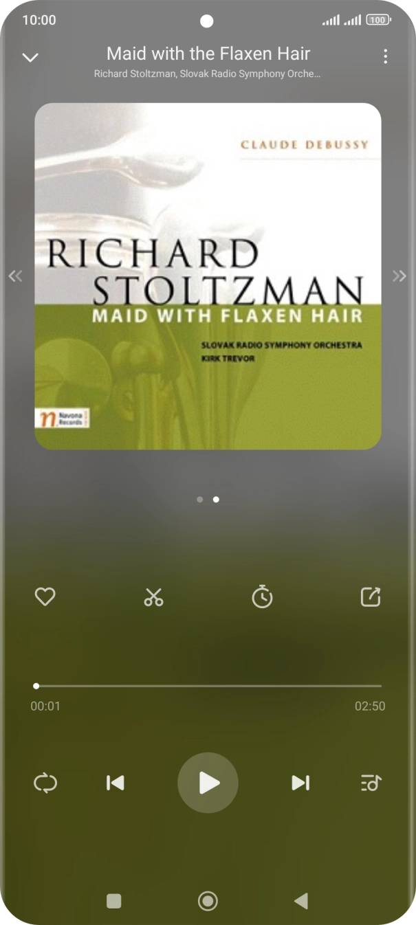Prima a seta para a direita para ir para o ficheiro de música seguinte.