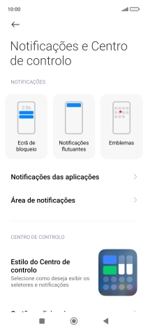 Prima Notificações das aplicações .