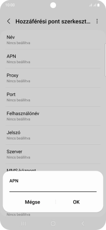 Amennyiben előfizetésed van, írd be azt, hogy mms.vodafone.net, és válaszd az OK lehetőséget.