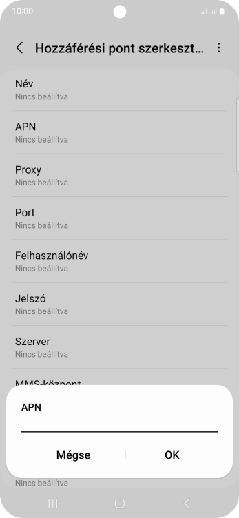 Amennyiben előfizetésed van, írd be azt, hogy mms.vodafone.net, és válaszd az OK lehetőséget.