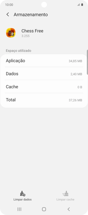 Prima a tecla de início para terminar e voltar ao ecrã inicial.