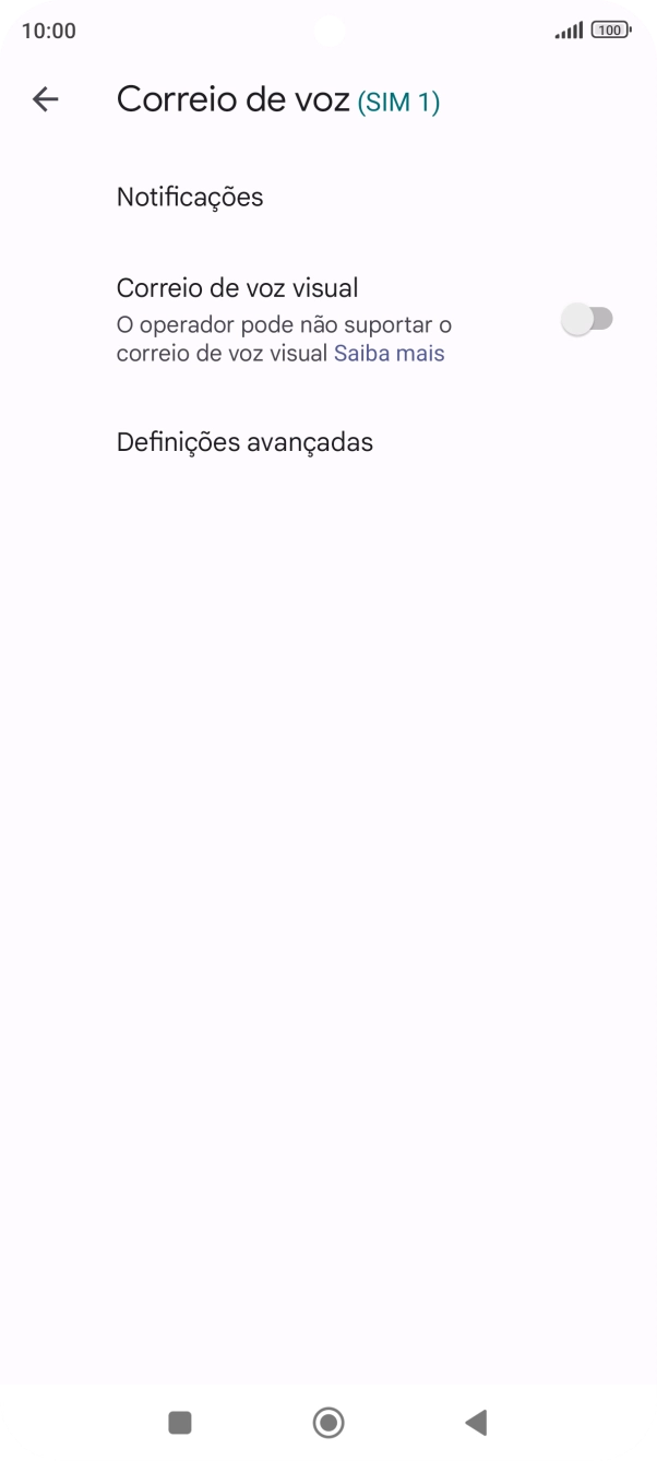 Prima Definições avançadas.