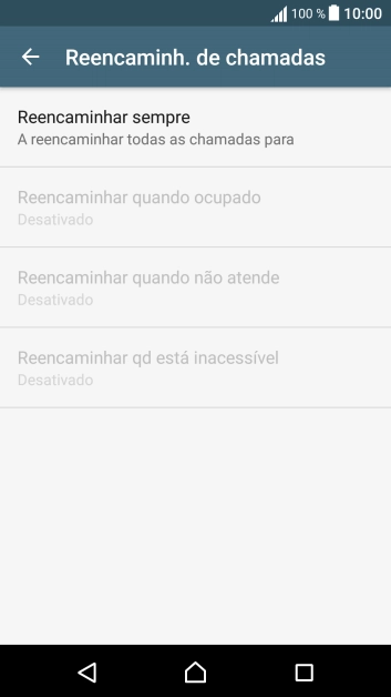Prima o tipo de desvio pretendido.