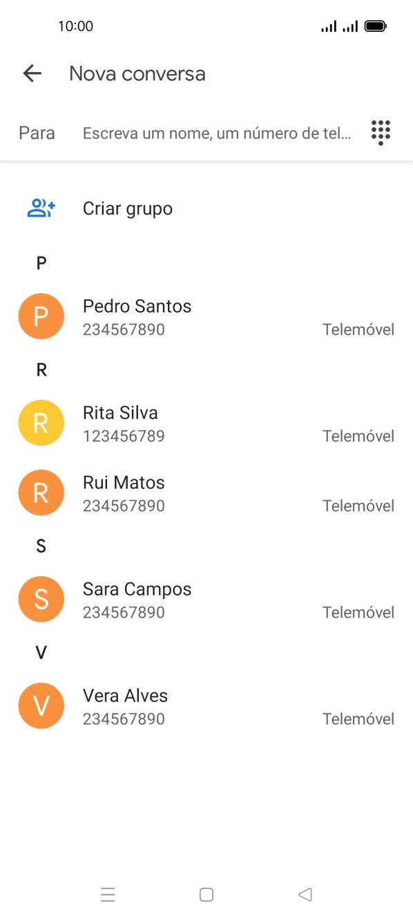 Prima o campo junto a 