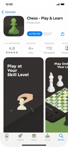 Válaszd a LETÖLTÉS lehetőséget, és kövesd a képernyőn megjelenő utasításokat az alkalmazás telepítéséhez.