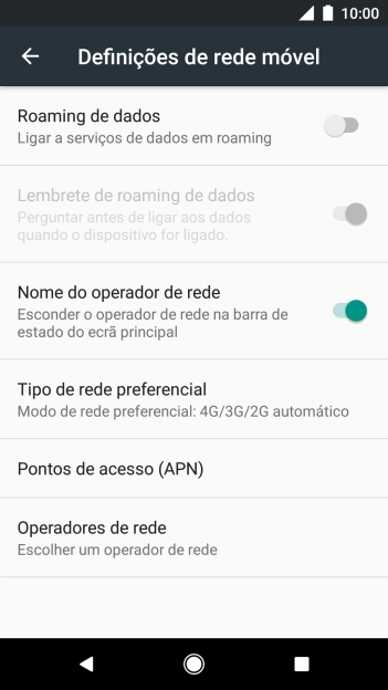 Prima Pontos de acesso (APN).