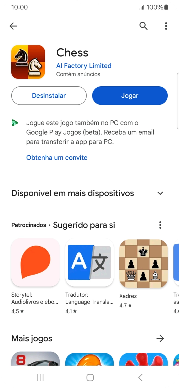 Prima a tecla de início para terminar e voltar ao ecrã inicial.