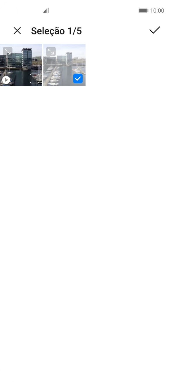 Prima o ícone para aceitar.