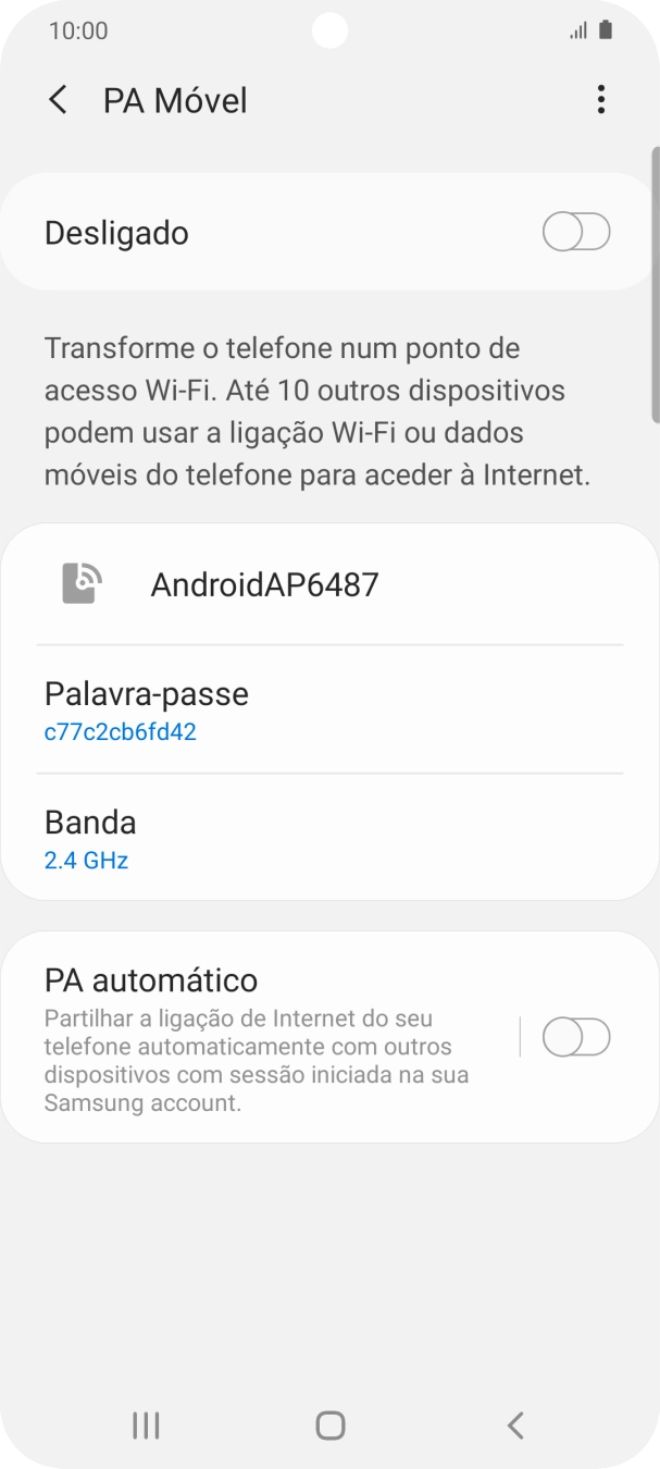 Prima o ícone de menu.