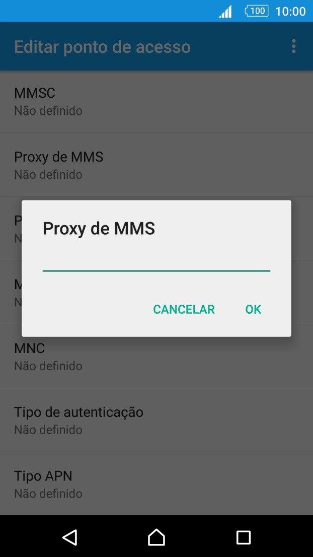 Introduza iproxy.vodafone.pt e prima OK.