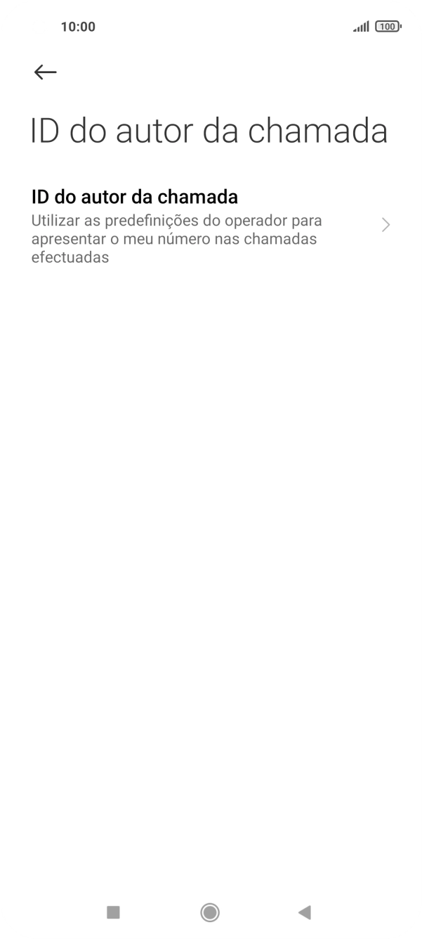 Prima ID do autor da chamada.