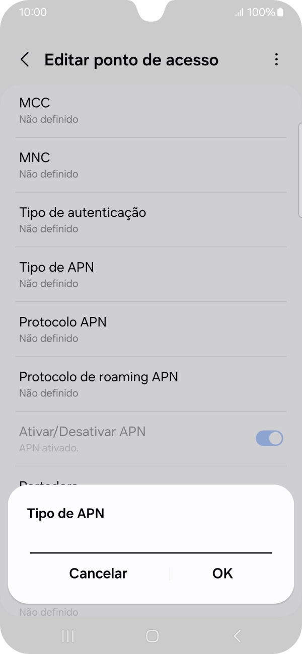 Introduza mms e prima OK.