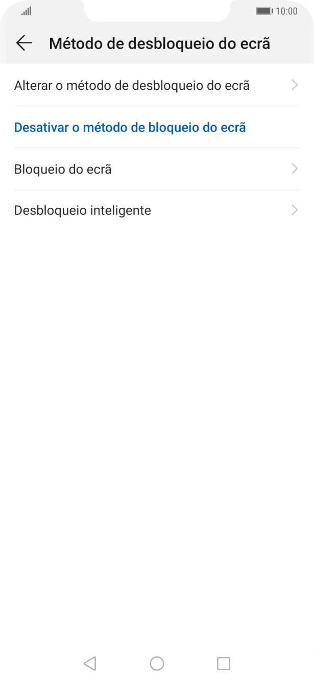 Prima Desativar o método de bloqueio do ecrã.