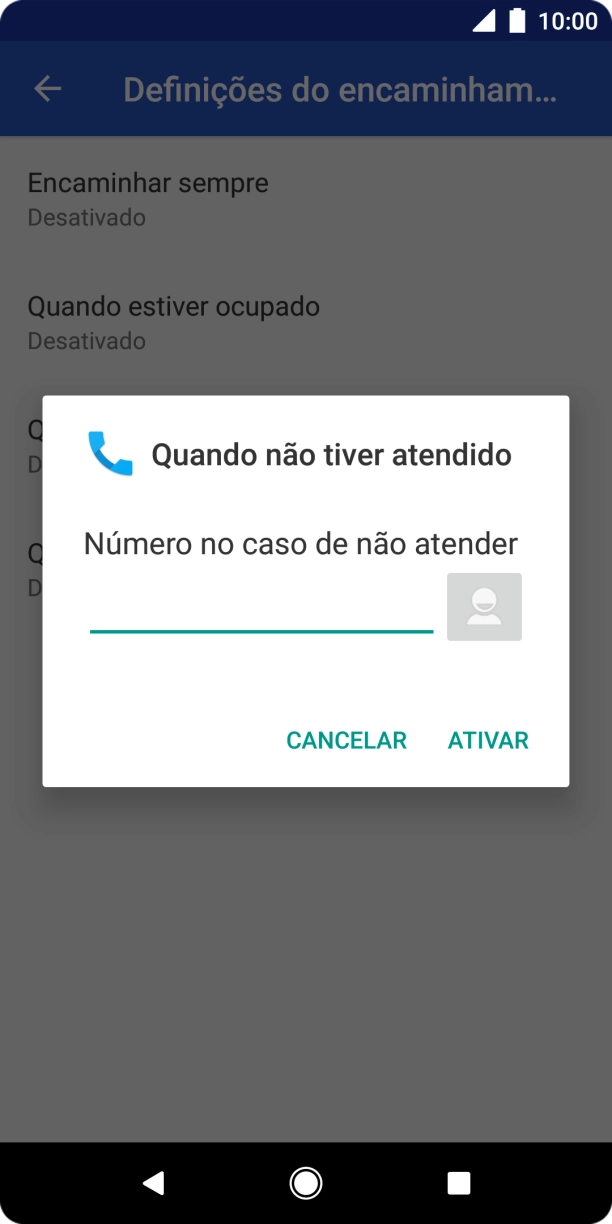 Introduza 123 e prima ATIVAR.
