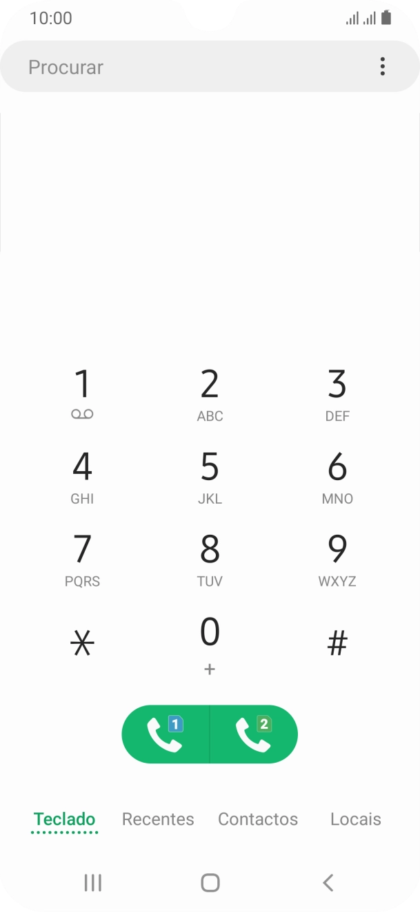 Prima o ícone de menu.