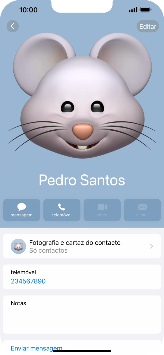 Para voltar ao ecrã inicial, deslize o dedo de baixo para cima a partir da base do ecrã.