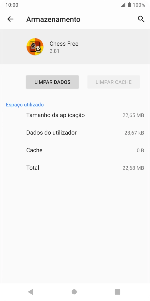 Prima a tecla de início para terminar e voltar ao ecrã inicial.