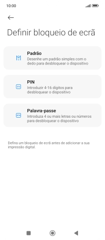 Prima o código de bloqueio do telefone pretendido.