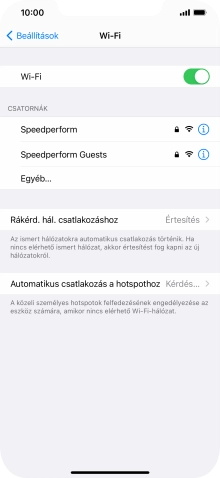 Kattints a kívánt Wi-Fi hálózatra, és írd be a Wi-Fi hálózathoz tartózó jelszót.