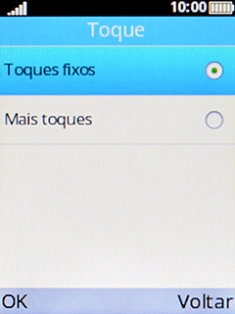Escolha Mais toques.