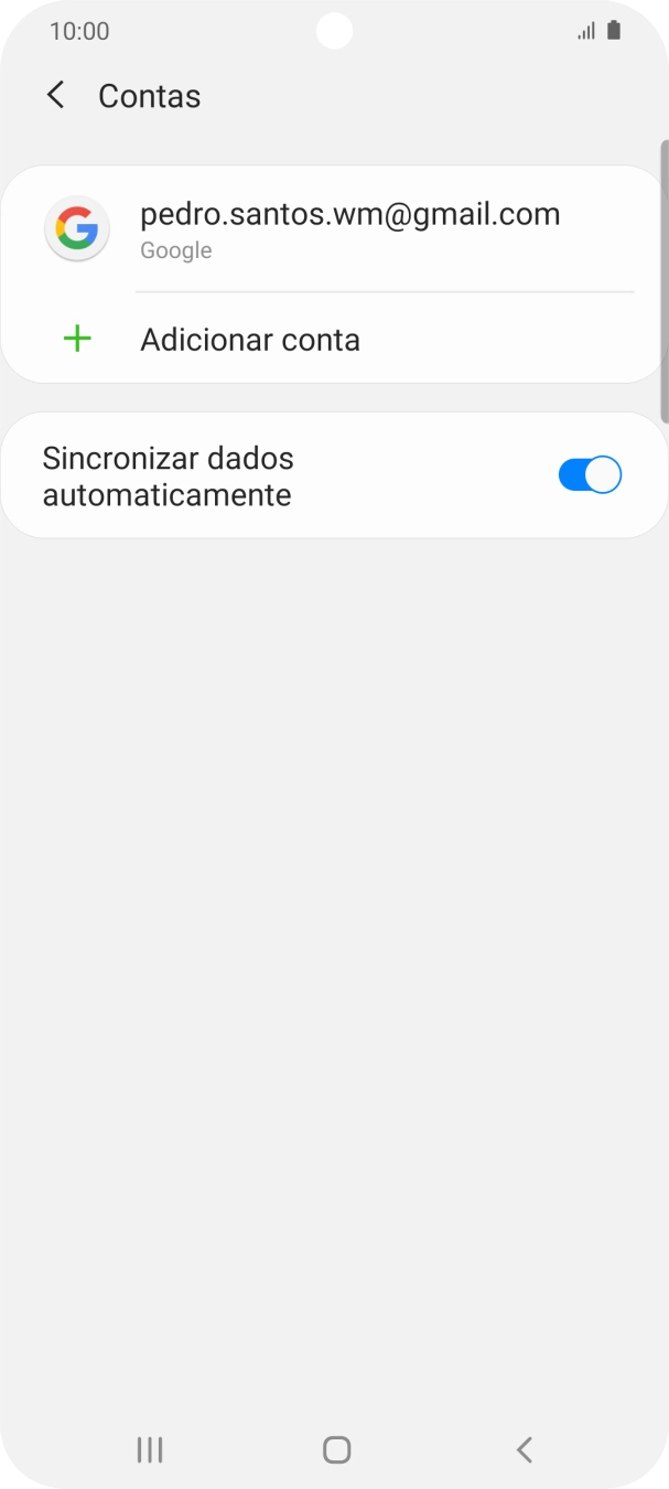 Prima Adicionar conta.