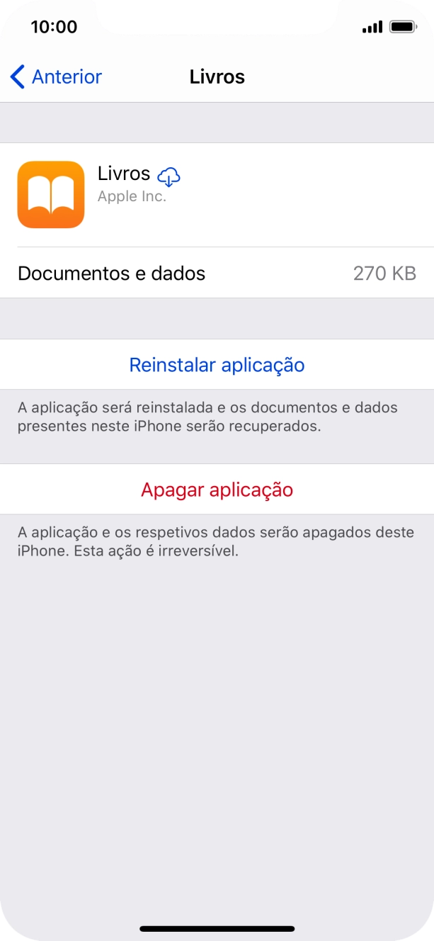 Para voltar ao ecrã inicial, deslize o dedo de baixo para cima a partir da base do ecrã.