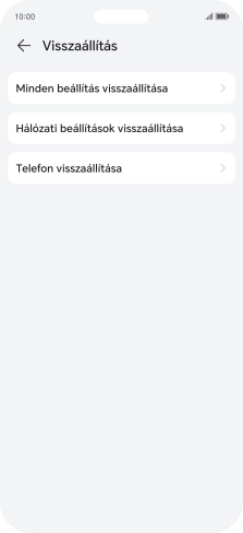 Válaszd a Telefon visszaállítása lehetőséget.