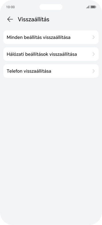 Válaszd a Telefon visszaállítása lehetőséget.