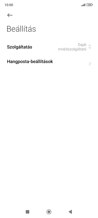 Válaszd a Hangposta-beállítások lehetőséget.