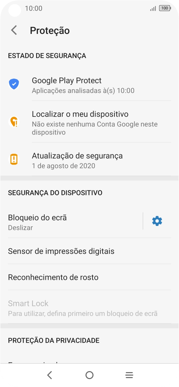 Prima Bloqueio do ecrã.