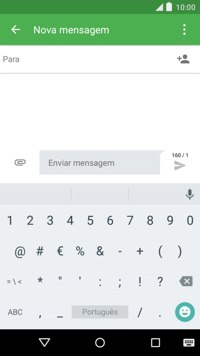 Prima os algarismos ou os caracteres especiais pretendidos.