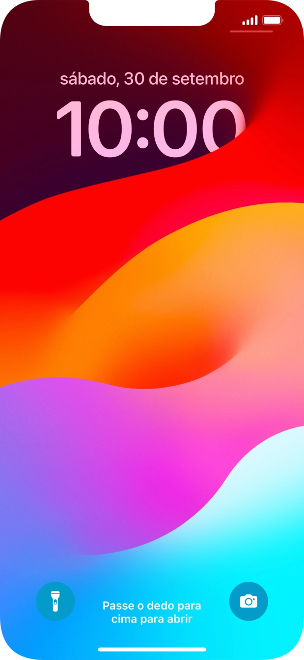 Prima durante um momento em qualquer ponto do ecrã de bloqueio.