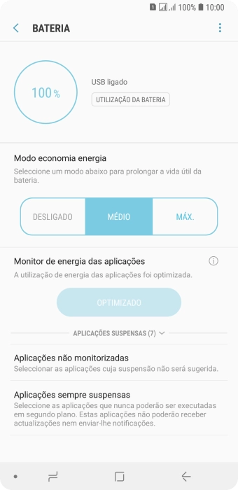 Prima a tecla de início para terminar e voltar ao ecrã inicial.