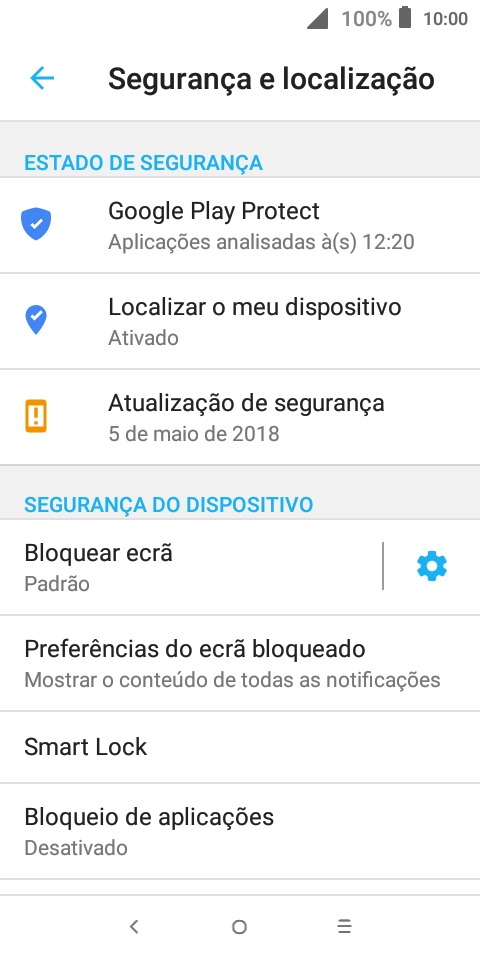 Prima Bloquear ecrã e introduza o código de bloqueio do telefone atual.